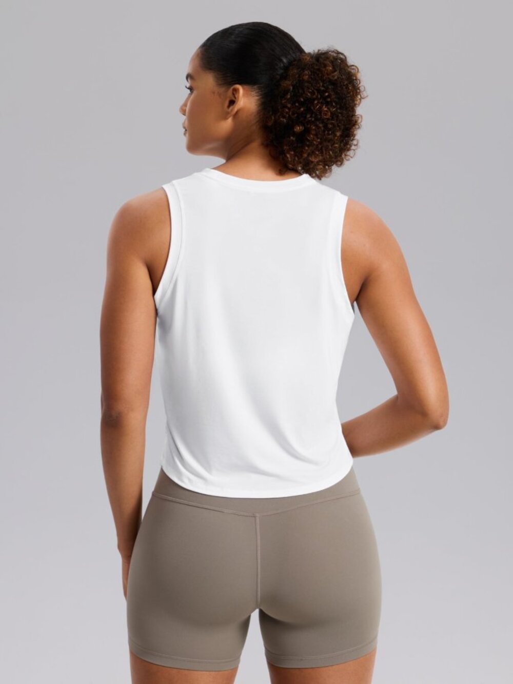 Quick Dry Crop Racerback Tank - Picture 3 of 5